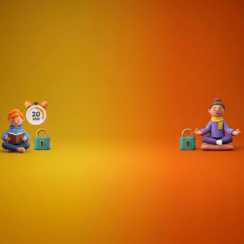 Digital Wellness Ambient 3D Illustration Background